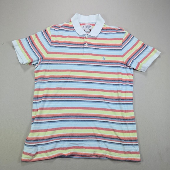 Original Penguin Other - Original Penguin Polo Shirt Striped Short Sleeve Multi Color Mens Size M